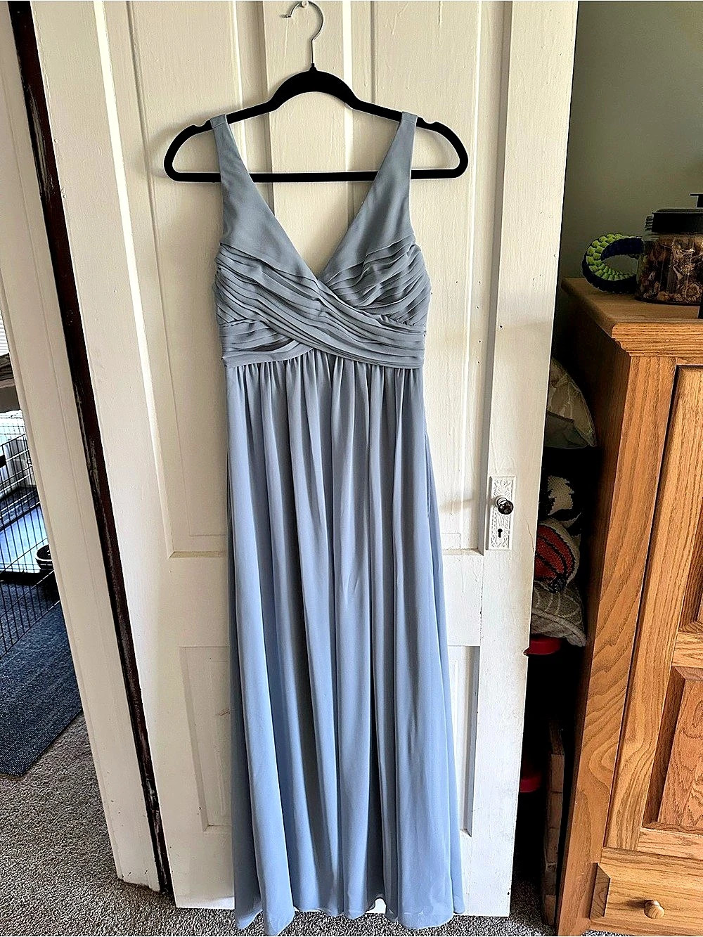 Birdy Grey Laurie Dress Maxi Dress in Blue Chiffon Size Small